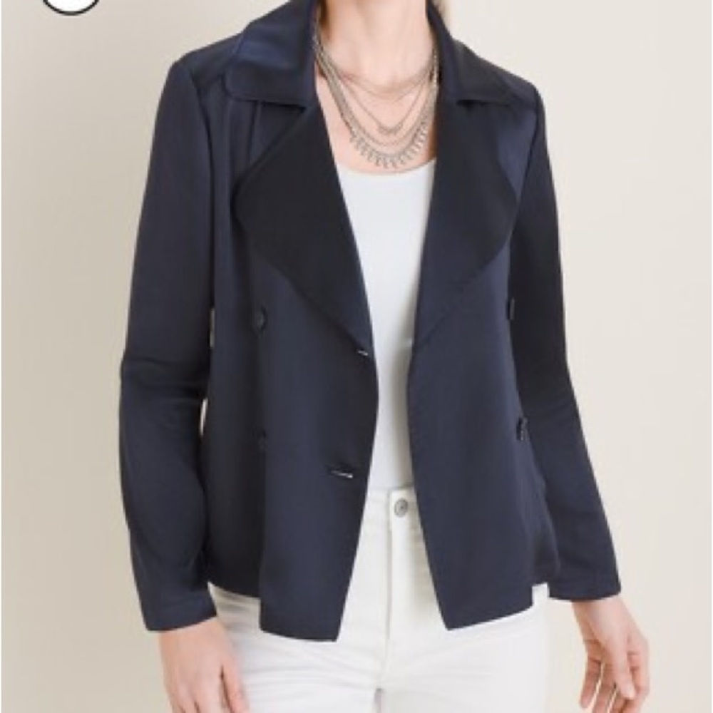 Petite Double-Breasted Washer Jacket
